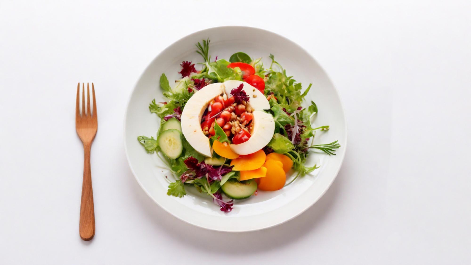 Large plate with colorful seasonal salad
